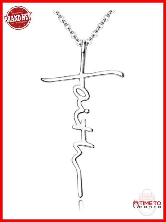 Jewelry - 925 Sterling Silver Cross Pendant Necklace 18K White Gold Plated Faith Necklace